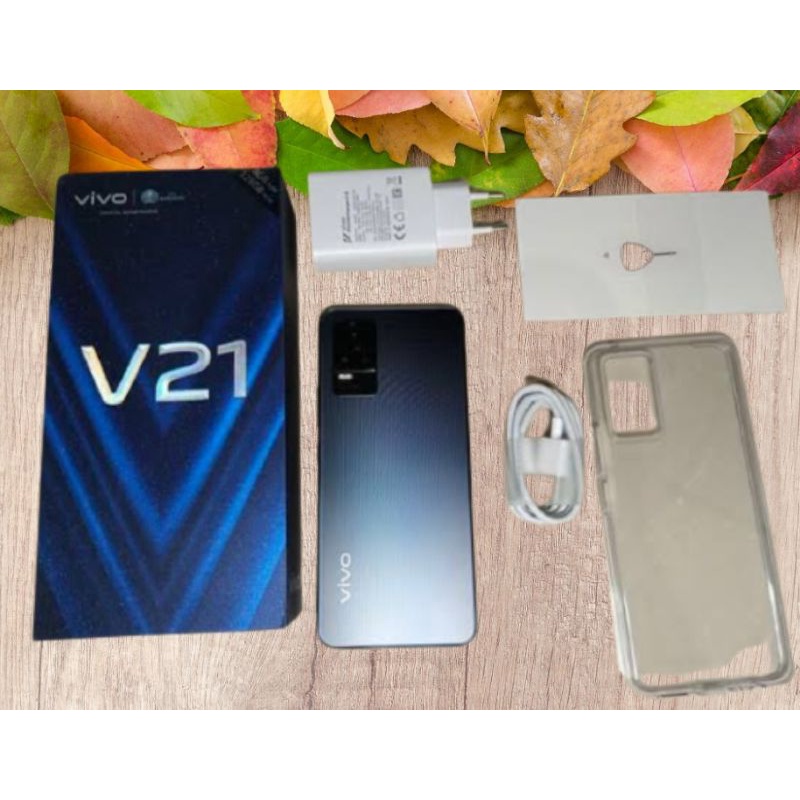 HP BARU VIVO V21 | V21 5G 64 OIS CAMERA GARANSI RESMI SEGEL ORI 100%-V21 8/256 Dusk Blue