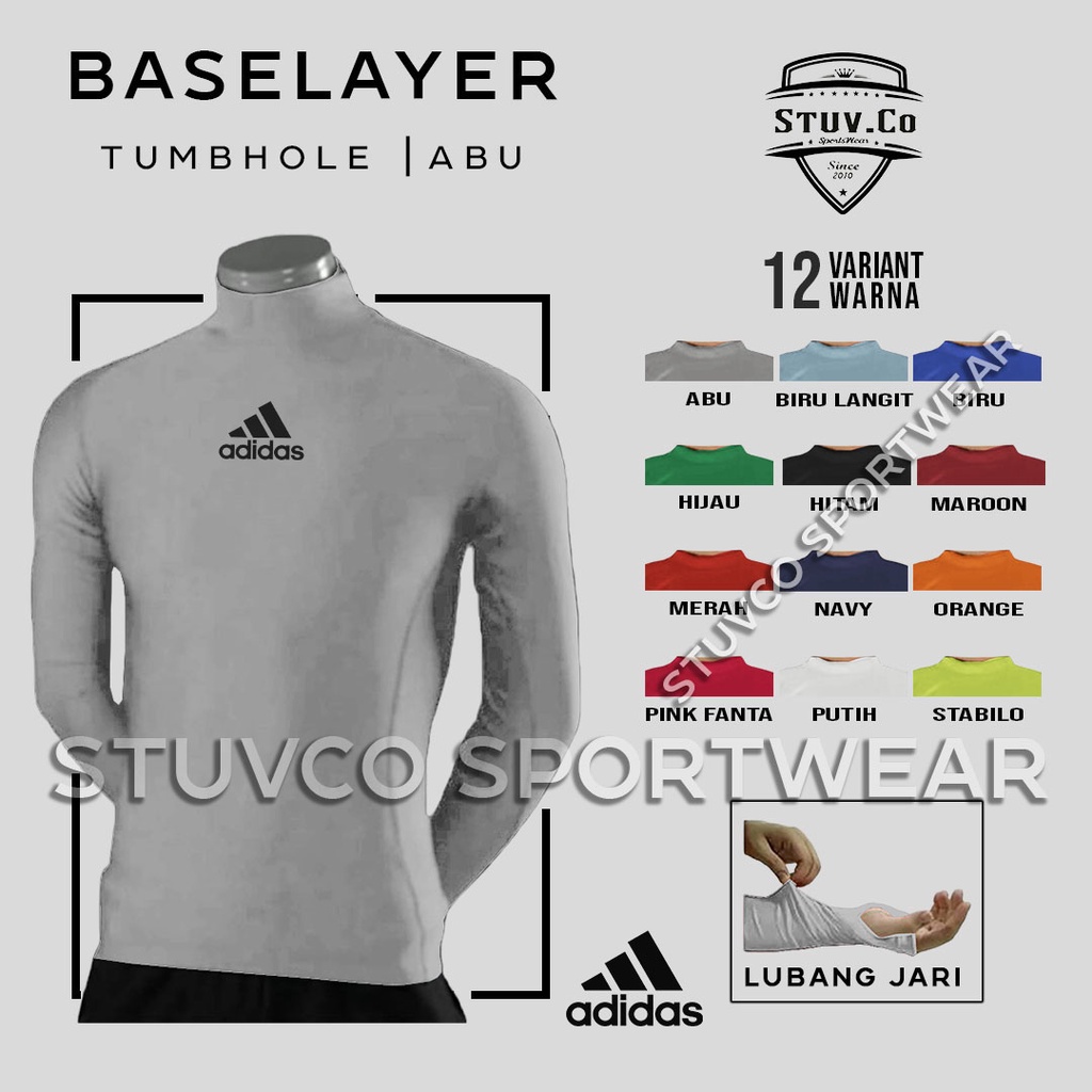 BASELAYER LONGSLEEVE THUMBOLE LENGAN PANJANG JARI DALEMAN DIVING LARI SEPEDA OLAHRAGA PRIA WANITA KEREN