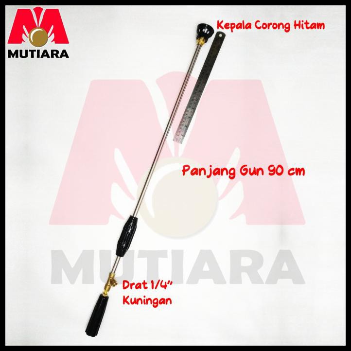 Spray Gun Sprayer Kuningan Stik Sanchin Panjang 90 Cm Corong Hitam