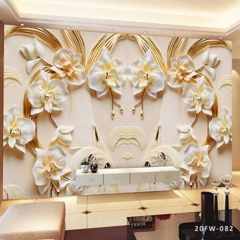 [KODE ML0TC] Wallpaper Custom Floral 3d, Wallpaper Dinding 3d, Wallpaper Custom 3d,Wallpaper Bunga 3d