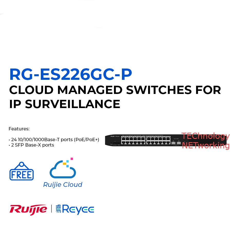 Ruijie Reyee RG-ES226GC-P 26-Port Gigabit Smart Managed PoE Switch