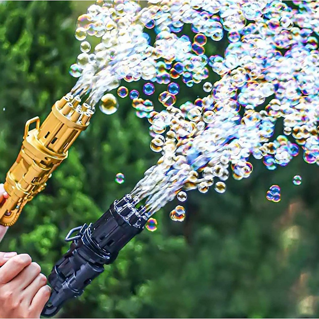 Mainan Anak Laki Pistol Gelembung Sabun Bubble Gun Machine Otomatis