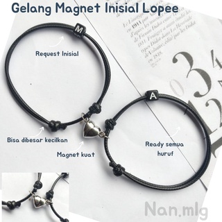 Image of Gelang Couple Magnet Inisial 1 pasang