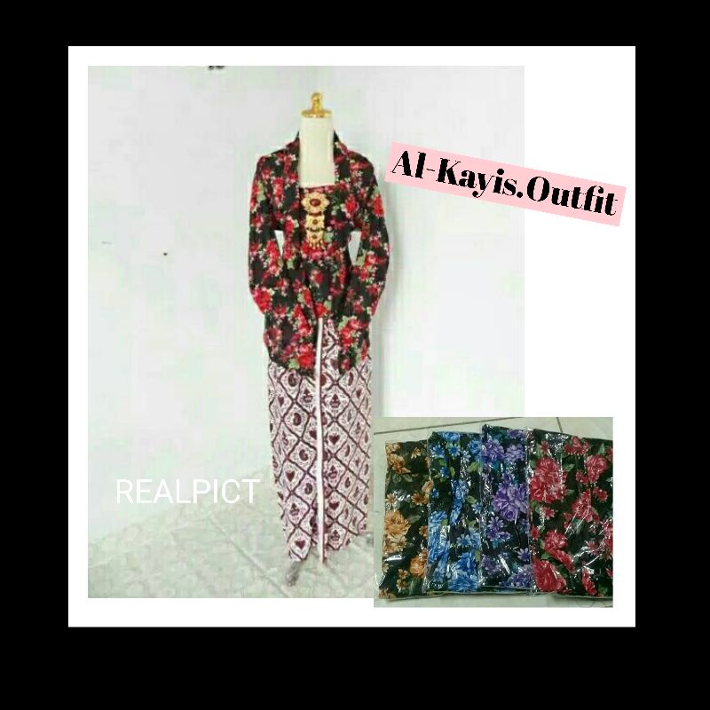 KEBAYA WANITA KUTUBARU MOTIF BUNGA/KEBAYA KEMBANG