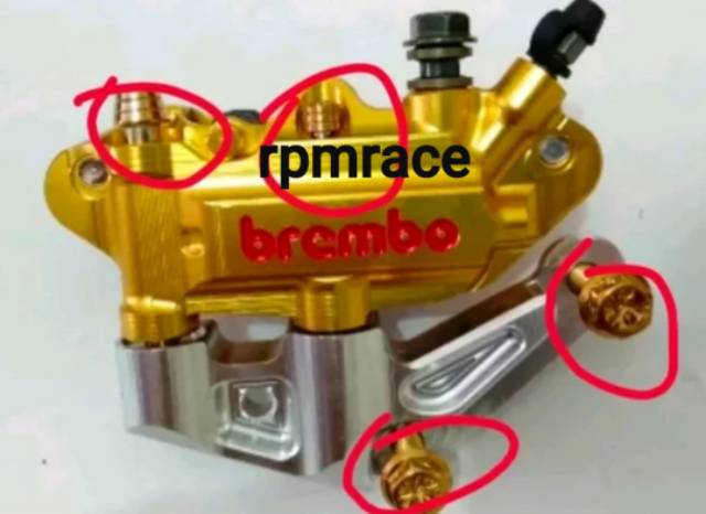 Baut Probolt Gold Flower Honda Flower Breket Kaliper Monoblok Untuk Beat Scopy Vario Dll