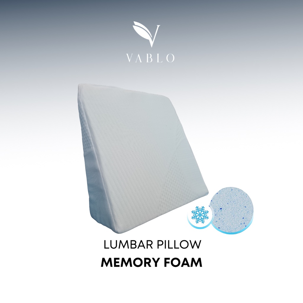 Vablo lumbar pillow / wedge pillow memory foam / back support pillow