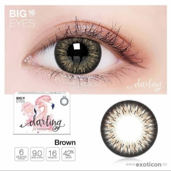 [ NORMAL ] Softlens Darling Color 16mm [ Brown ]