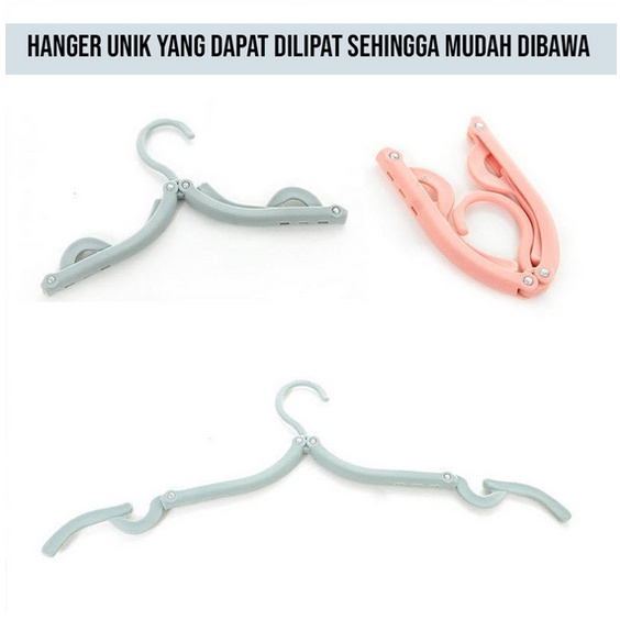 [OL] Gantungan Baju Lipat Serbaguna Magic Hanger Pakaian Portable Travel Size