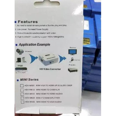 ✲ HDMI To RCA AV / Mini HDMI2AV / Mini hdmi2av tv tabung / Mini Box Hdmi 2AV Converter Adaptor ۩