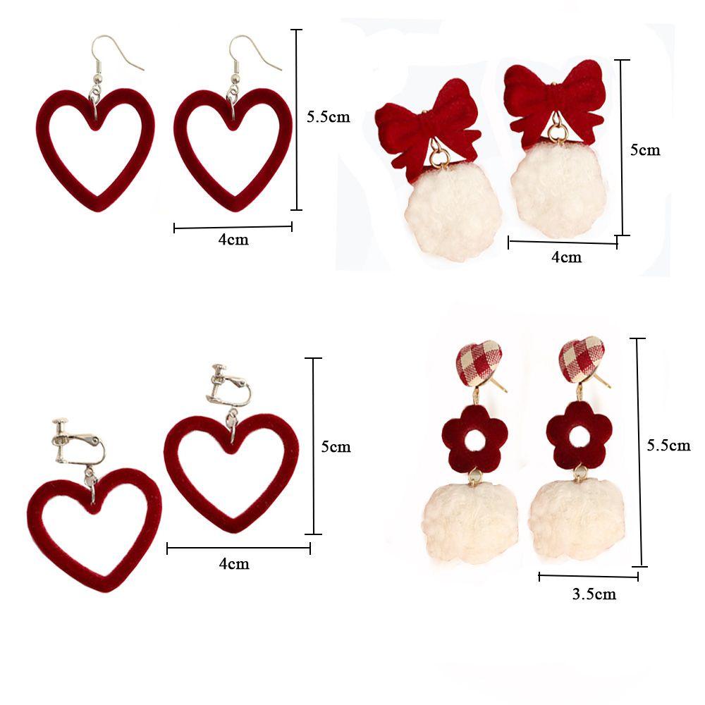 Preva Stud Earrings New Year Bow-knot Sweet Earrings Klip Telinga