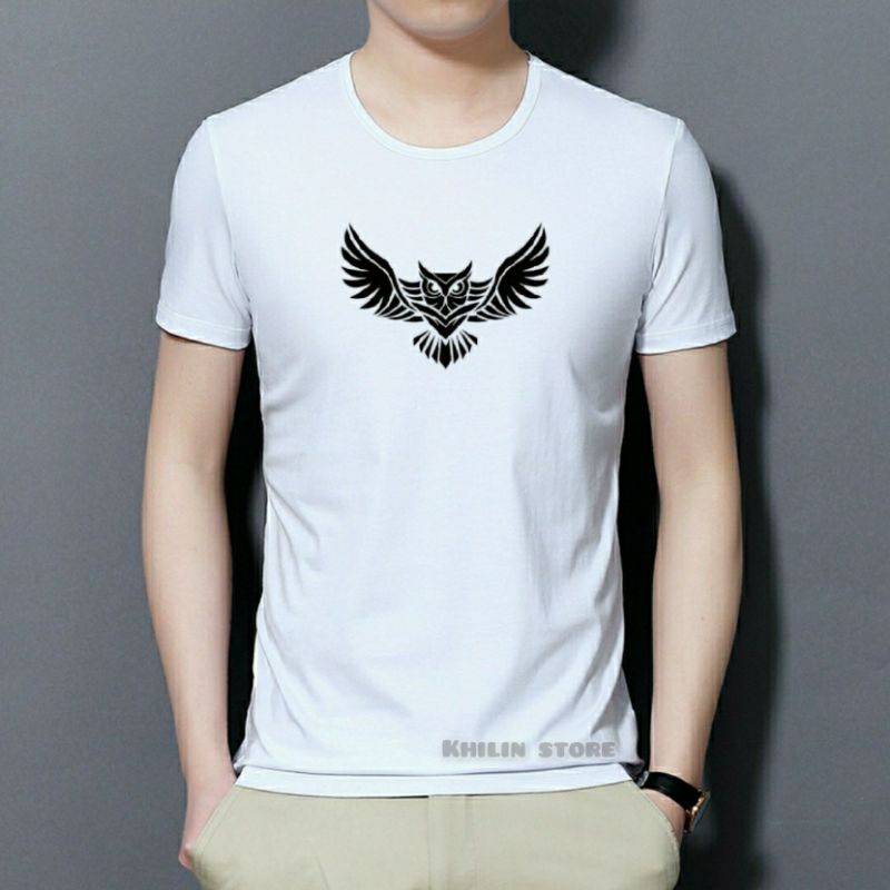 Kaos Pria OWL Baju Kaos Cowok Distro Lengan Pendek Atasan Tshirt Lelaki