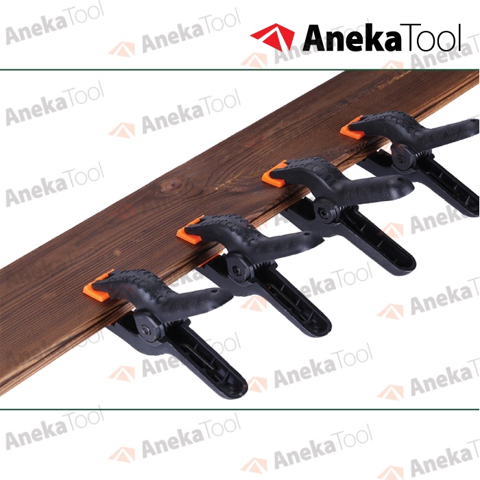 A Spring Clamp 2&quot; 3&quot; 4&quot; 6&quot; 9&quot; - Nylon - Alat Penjepit Kayu Besi Catok