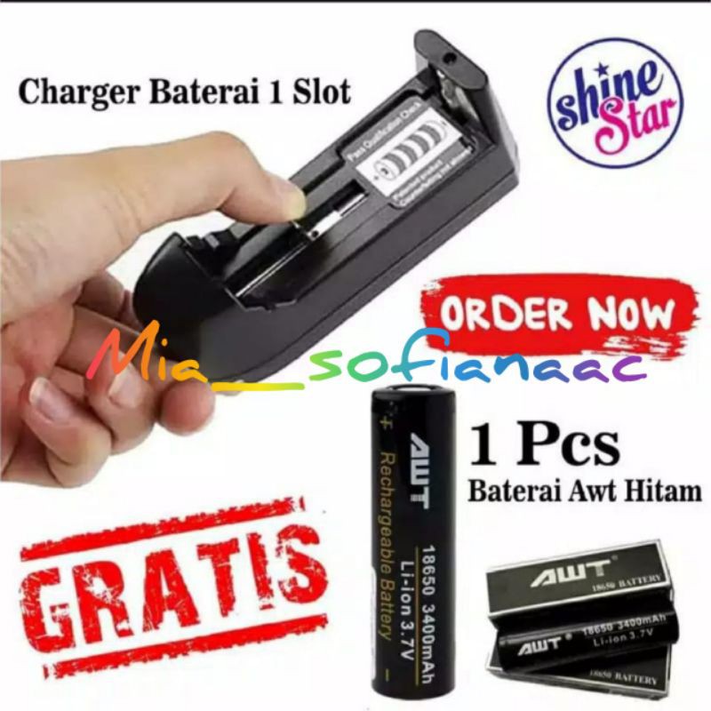 CHARGER VAPOOR 1 SLOT PLUS BATRE VAPEE KOMPLIT SIAP PAKAI