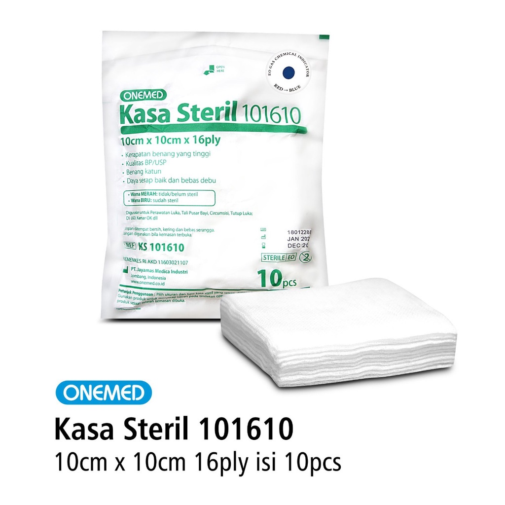 Kasa Steril 101610 OneMed 10x10cm 16 ply 10 pcs OJ