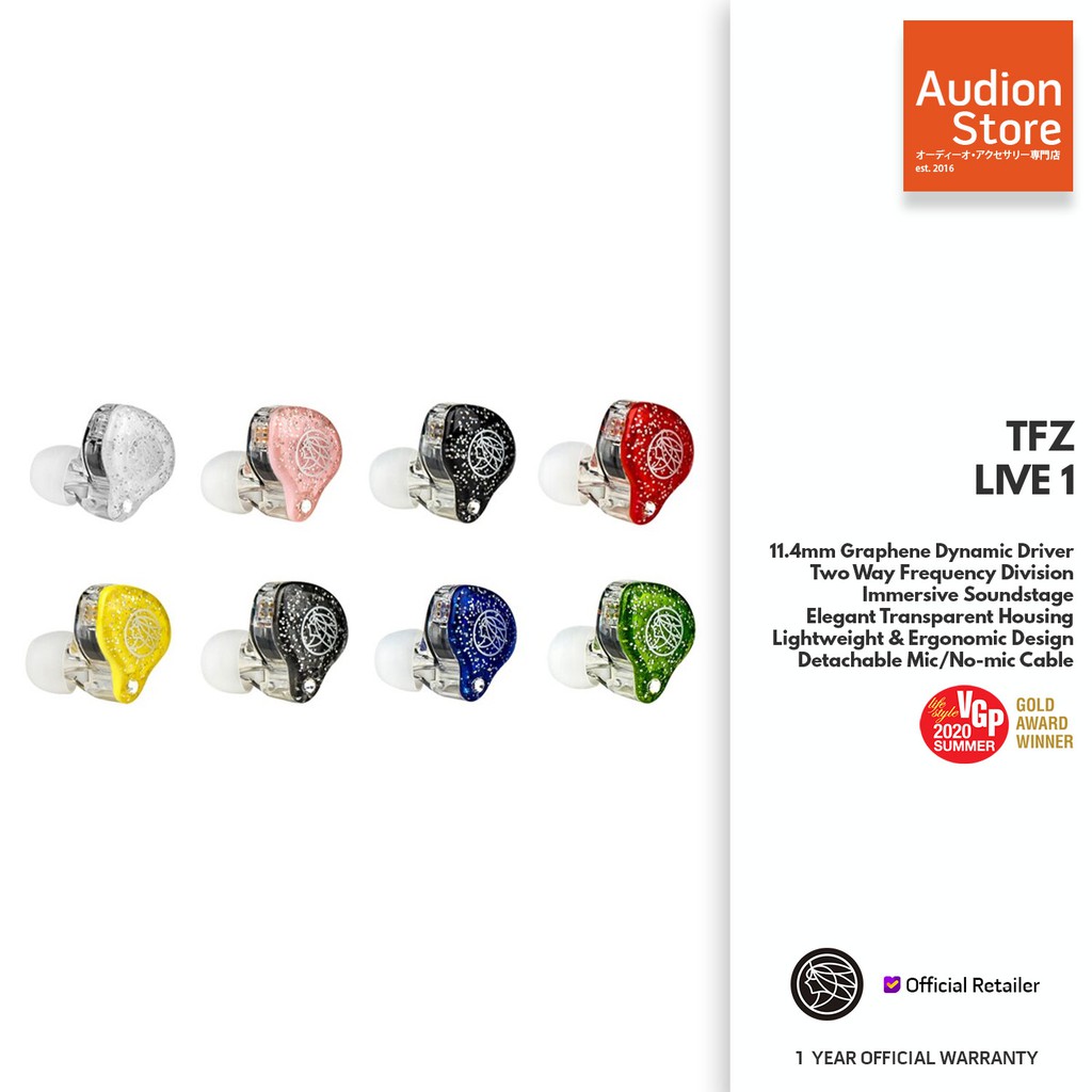 TFZ LIVE1/LIVE 1 Graphene Dynamic Driver 2Pin 0.78mm In Ear HiFi Earphone IEM