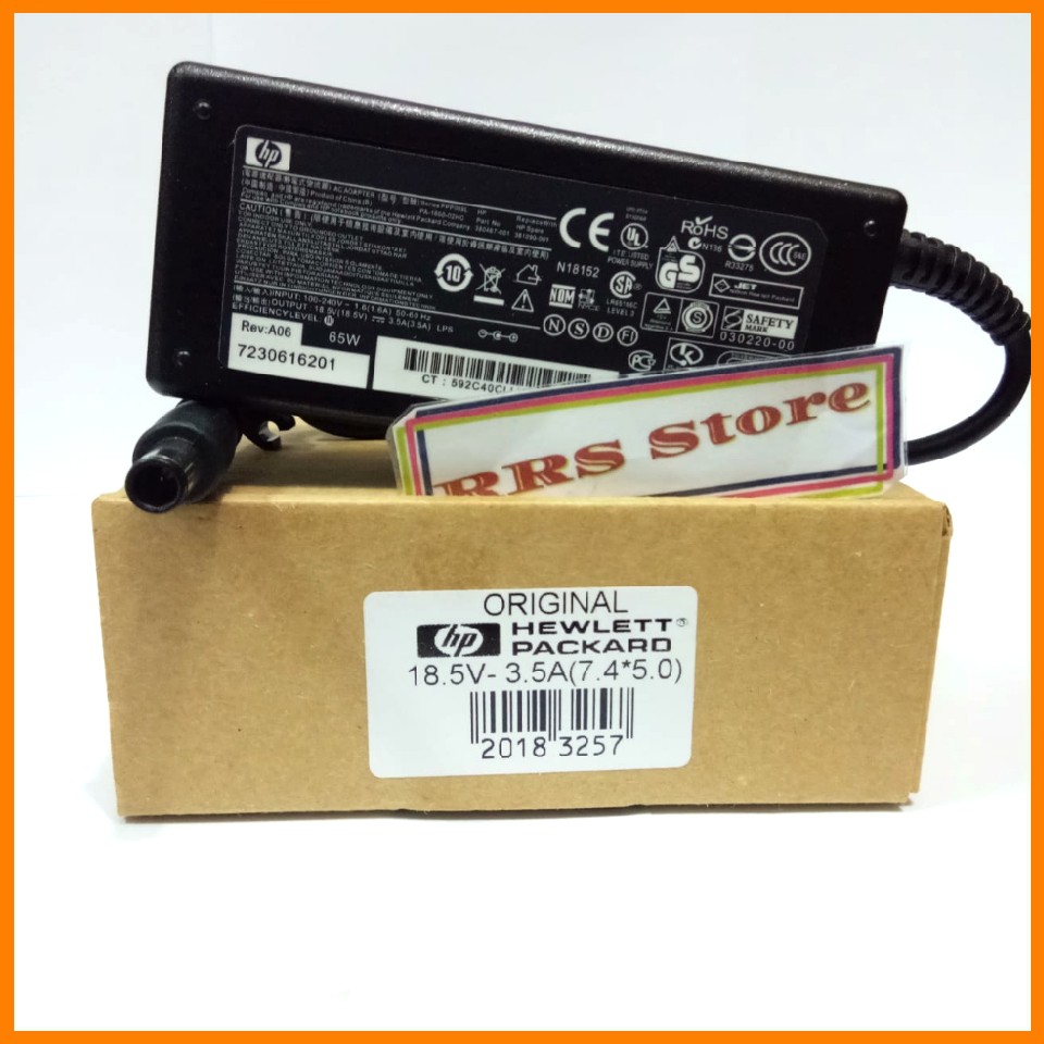 Adaptor Charger HP Compaq Presario Original CQ40 CQ41 CQ42 CQ43 CQ45 CQ35 CQ20 CQ60 CQ70 18.5V 3.5A.