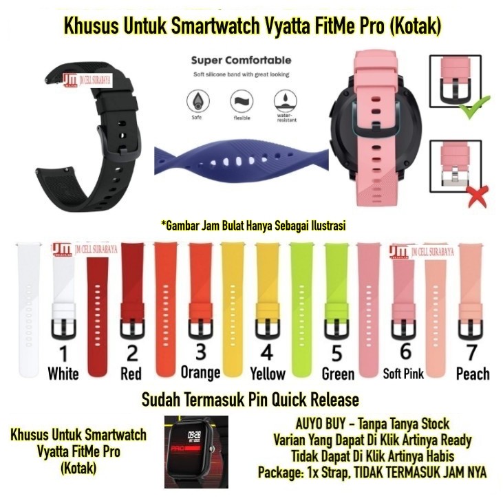 Tali Jam Watch Strap Vyatta FitMe Pro (Kotak) - Sport Rubber Silikon