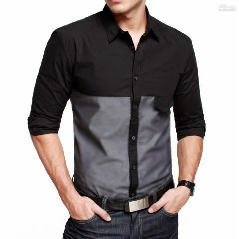 KEMEJA POLOS PRIA COWOK CASUAL FORMAL LENGAN PANJANG O3C5 Kemeja Lengan Panjang Batik Army Pantai