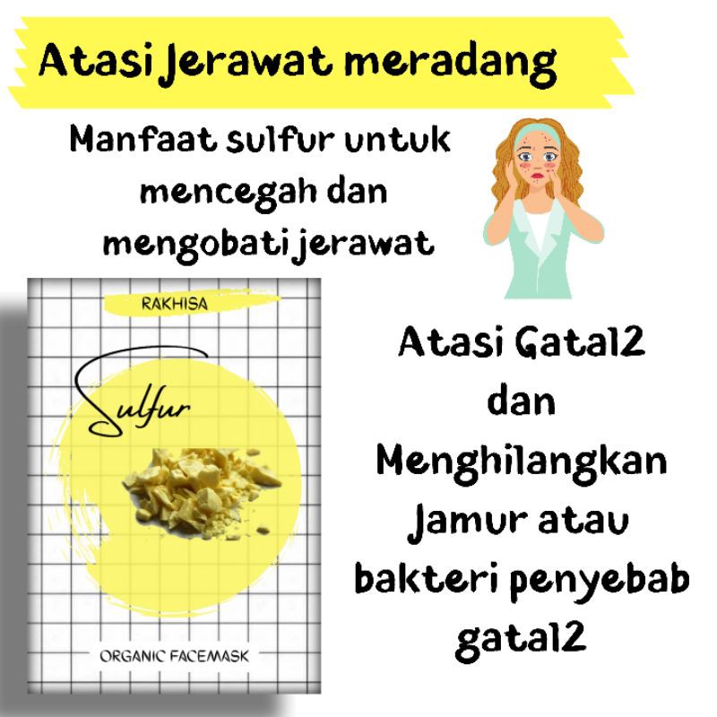 MASKER WAJAH ORGANIK 20gr 12 varian-Sulfur
