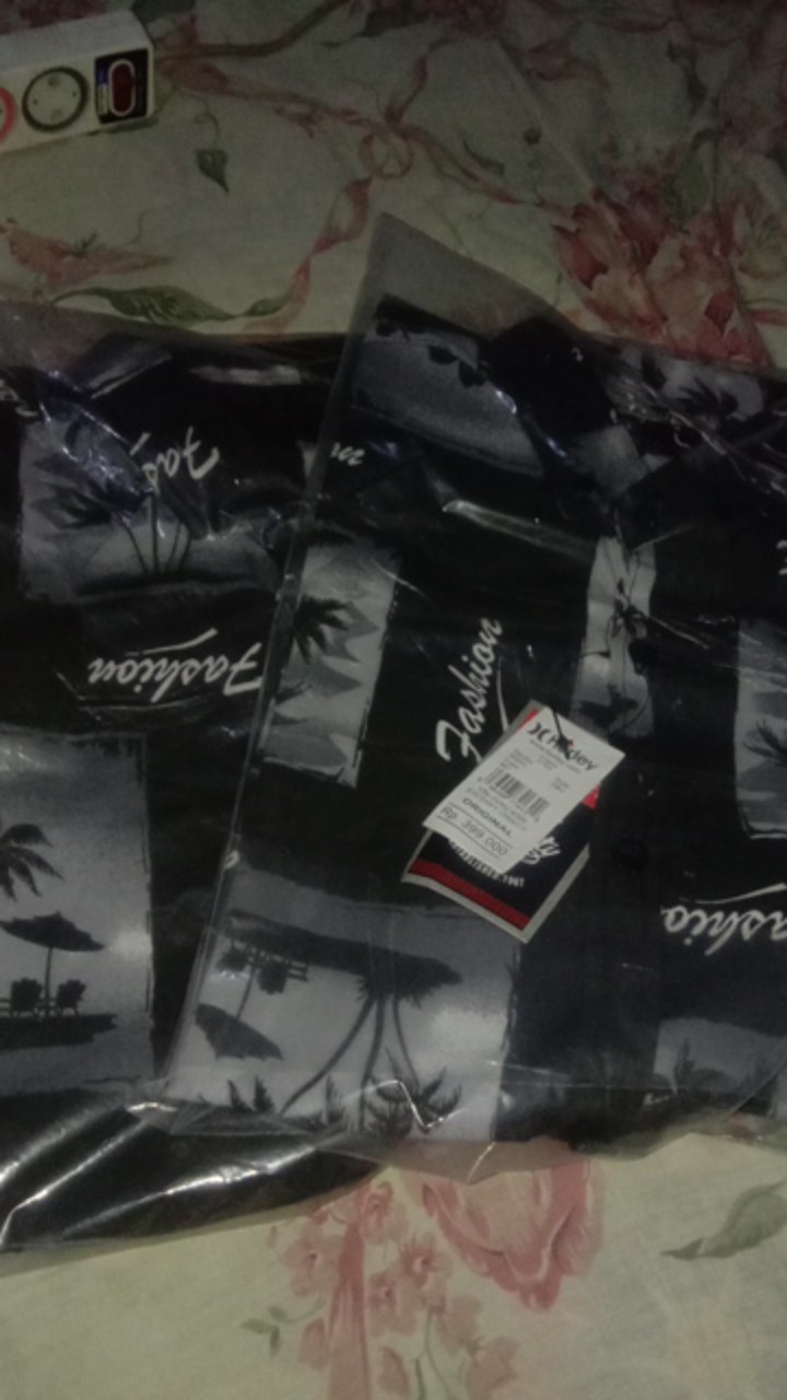 Hem Cowok Printing Kemeja Surfing Pria Motif Pantai Tie Die