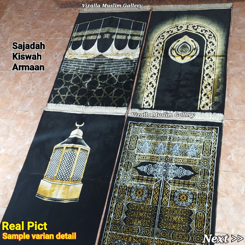 Sajadah Kiswah Armaan/ Sajadah Besar Bludru Halus/ Sajadah Turkey/ SBM-06