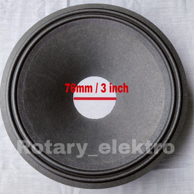 DAUN SPEAKER 12 INCH IMPOR 2 RIM KULIT JERUK TEBAL LUBANG 76 MM / 3" + TERMASUK BIAYA PACKING