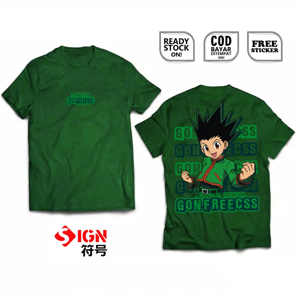 KAOS HUNTER X HUNTER GON FREECSS FURIKUSU HXH BAJU JEPANG ゴン゠フリークス ANIME MANGA JEPANG JEJEPANGAN SC