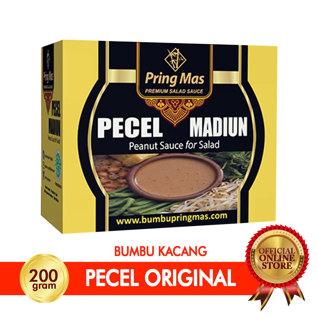 

Pring Mas Saus kacang Pecel Madiun Original 200 gram - Halal MUI