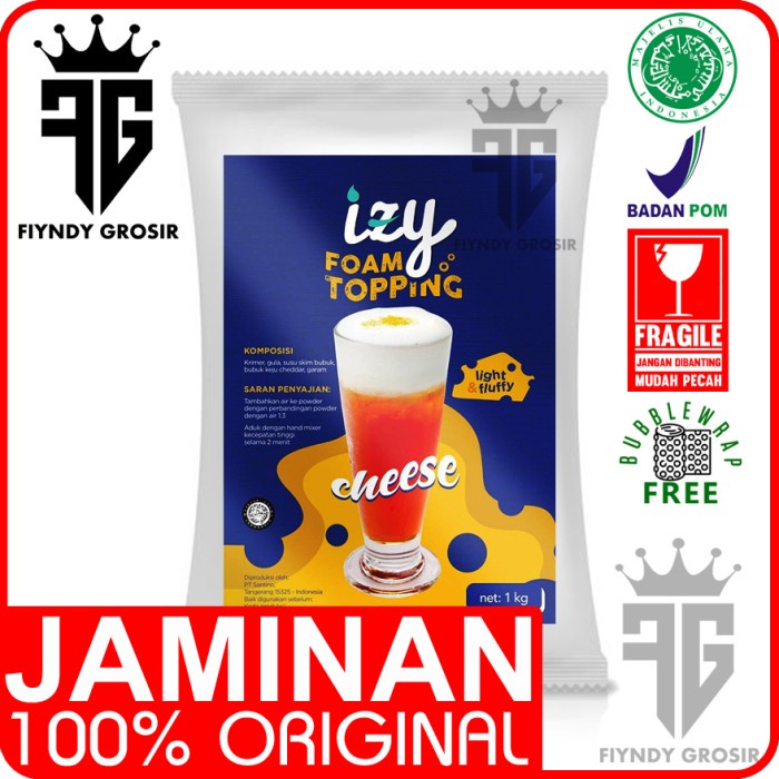 

CHEESE TOPPING POWDER IZY 1kg merk SANTINO / bubuk / powder / Kopi