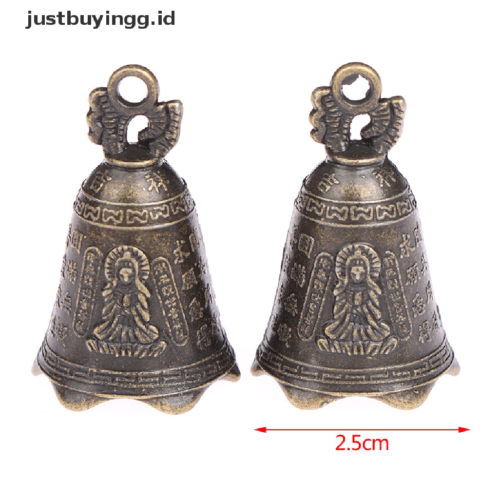 [justbuyingg.id] Antique Bell Chinese Mini Sculpture Pray Guanyin Buddha Bell Shui Feng Bell ID