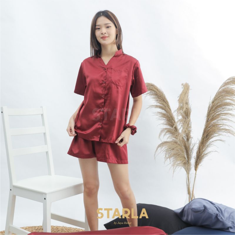 GROSIR PIYAMA DEWASA BAJU TIDUR WANITA PAJAMAS SATEN SATIN GROSIR PIYAMA MURAH CLAIRE STARLA