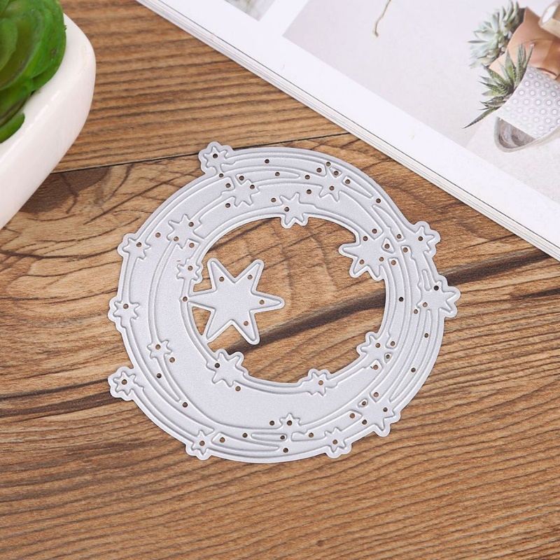 Cetakan Stensil Cutting Dies Motif Snowflake Natal Bahan Metal Untuk Scrapbook / Craft DIY / Embossing