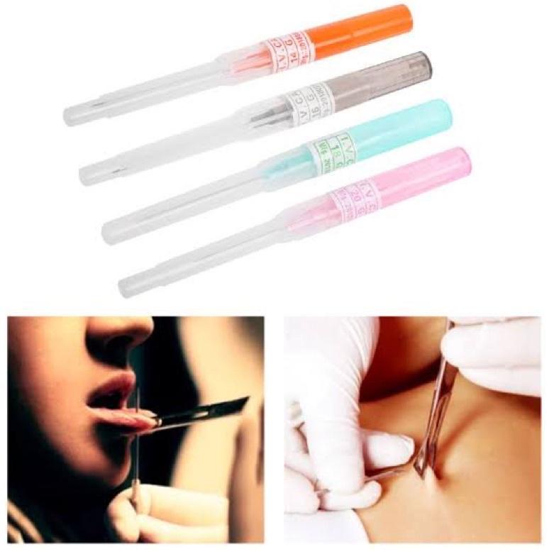 BIG PROMO Jarum tindik / jarum abocath / jarum piercing 14G,16G,18G,20D ⁂ 862