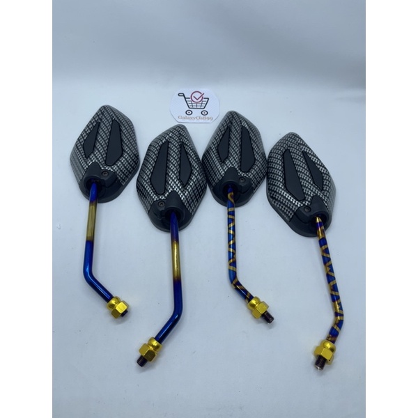 SPION KARBON MODEL VARIO 150 GAGANG PANJANG TWOTONE DAN BLUEX HONDA