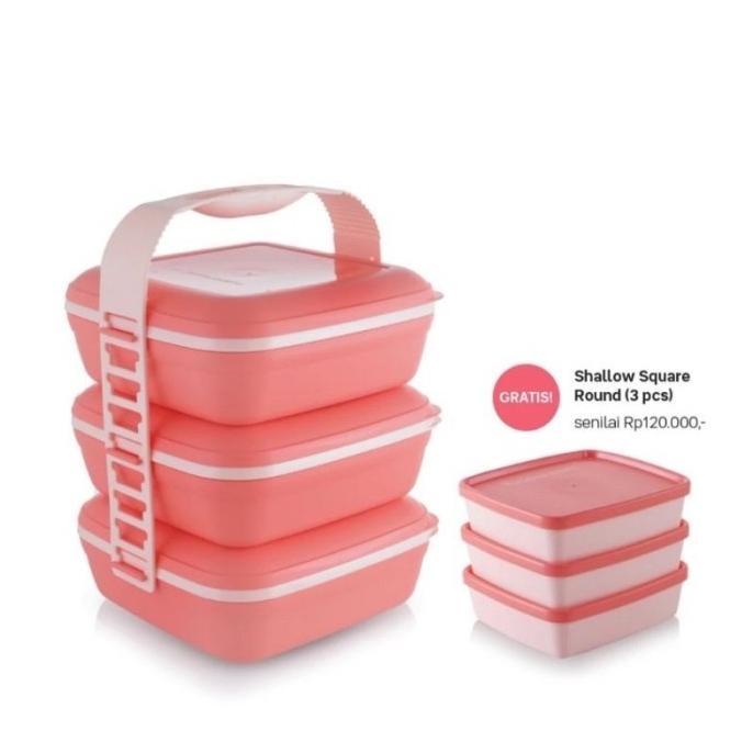 Rantang susun tupperware picnic set trio