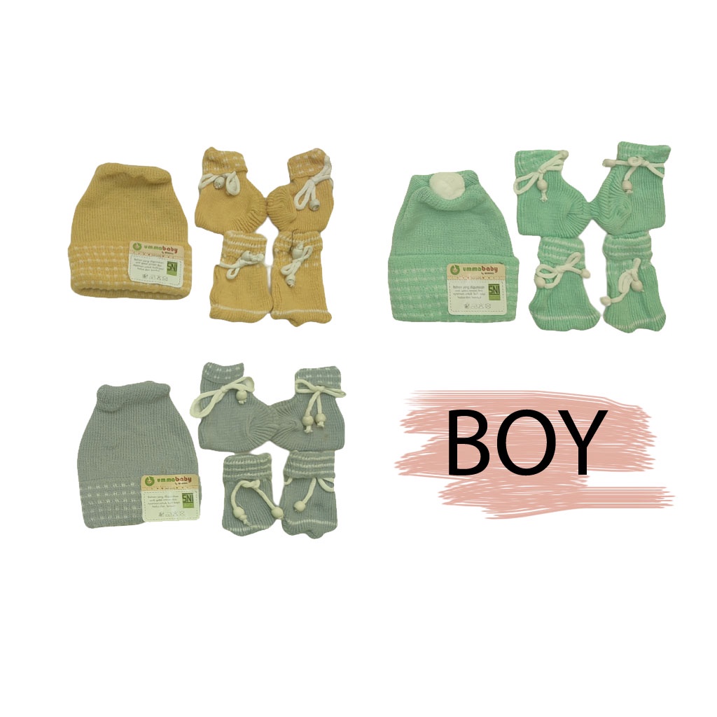 Topi Rajut Bayi Perempuan Laki Baru Lahir Kupluk Anak Cewek Cowok Pompom Warna Polos Puppy Kint Baby Hat 0-3 Bulan Topi Lucu Sarung Tangan Bayi Sarung Kaki Bayi Kaos Kaki Baby Gift Set Newborn Cheap