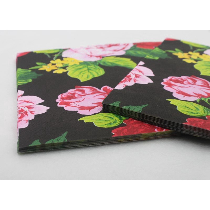 20pcs/pack Floral Flower Paper Napkins Event &amp; Party Tissue