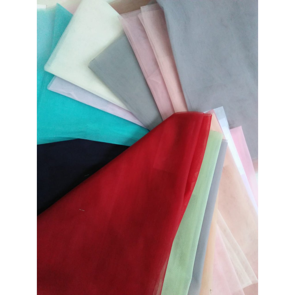 tile polos murah setengah halus / tulle dress