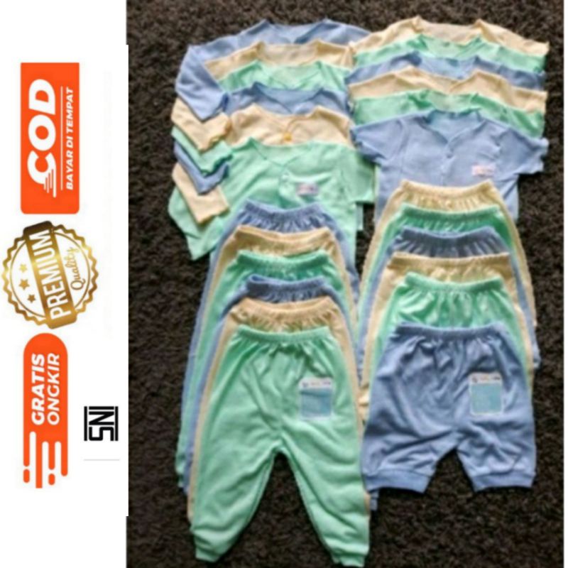 Paket perlengkapan baju bayi celana bayi kado baru lahir 24pcs SNI promo 8.8