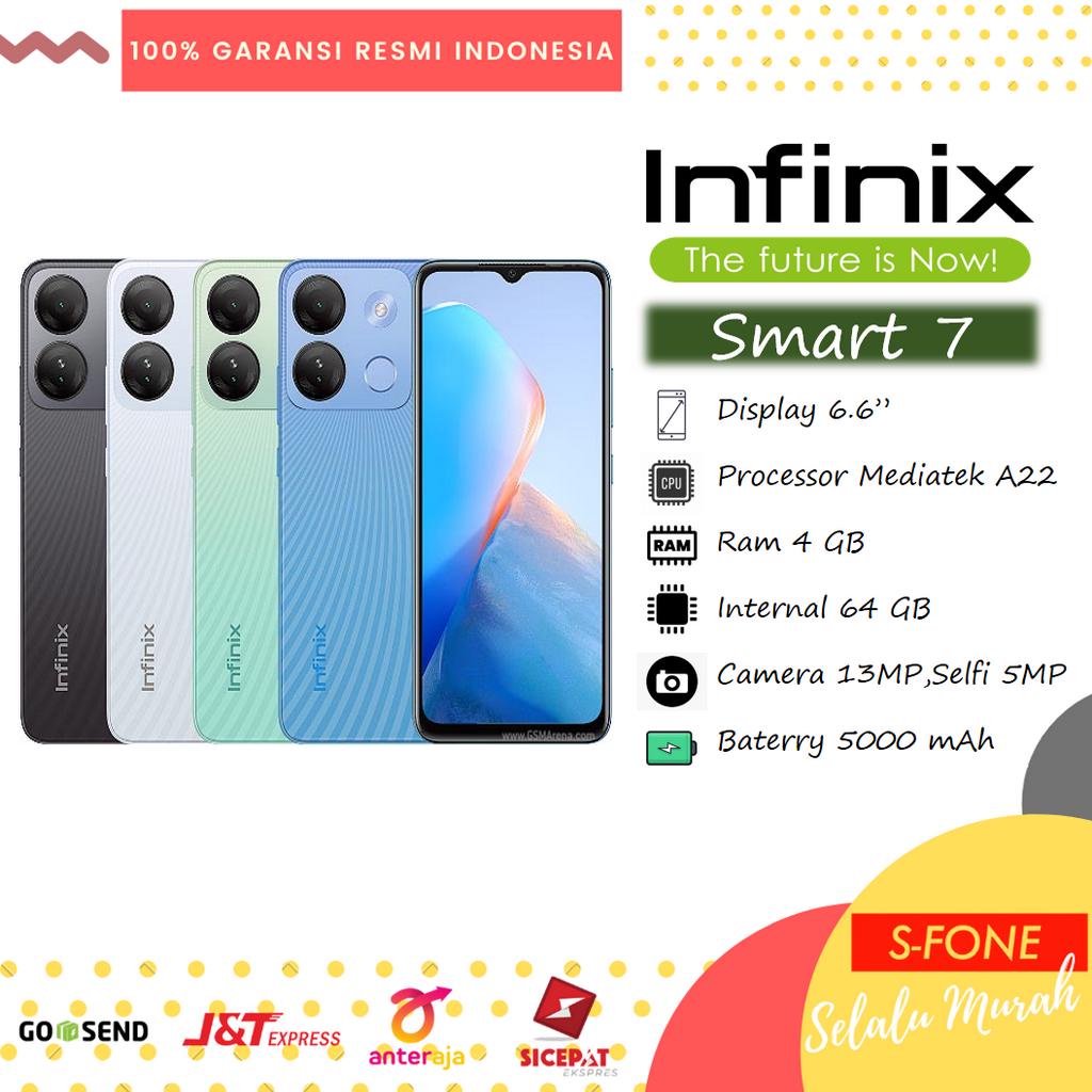 Infinix Smart 7 3/64GB - 4/64GB Garansi Resmi