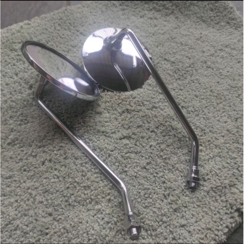 Spion Honda Scoopy Dan Genio Tangkai panjang full besi Full chrome