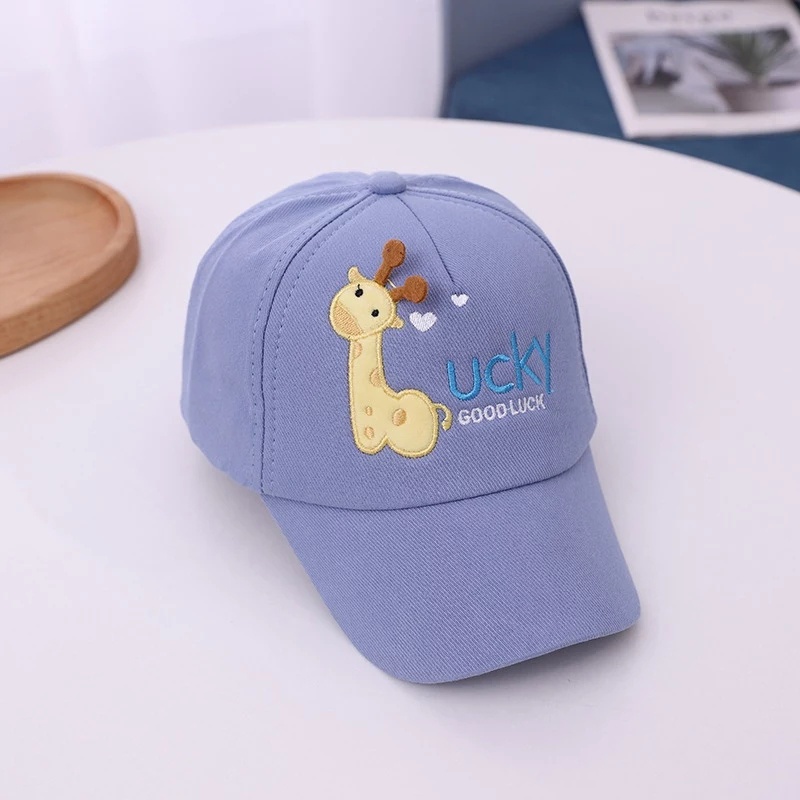 Topi Baseball Anak Laki Laki / Perempuan Model Giraffe Lucky Impor Import