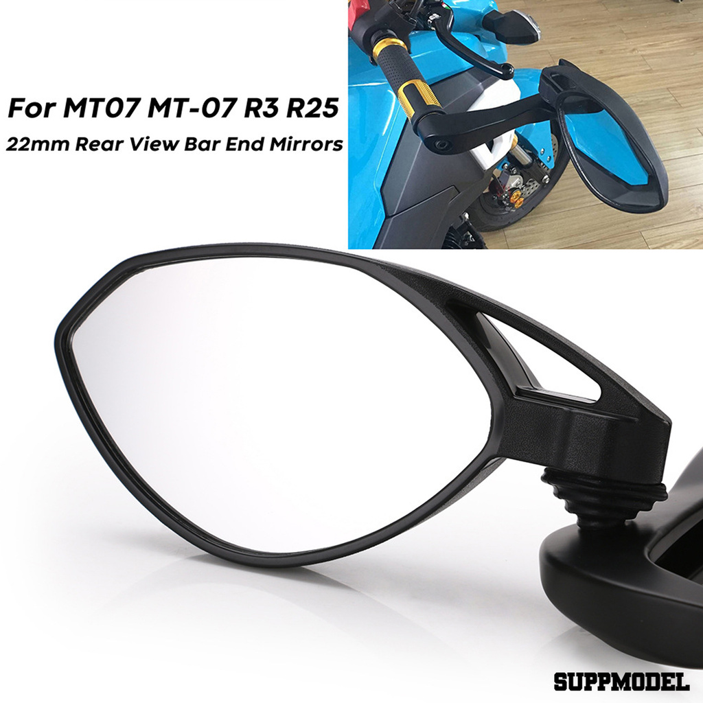 SPM Side Mirror Easy Installation Compact 22mm Motorcycle Rear View Mirror for Yamaha MT07 R3 R25