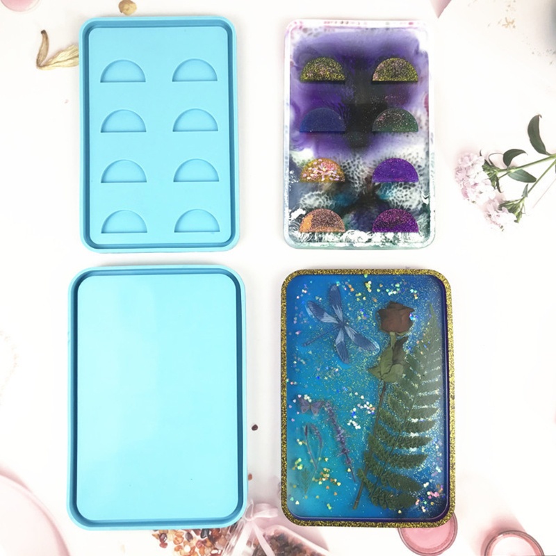 SIY  Epoxy Resin Mold Eyelash Storage Box Silicone Mould DIY Crafts Jewelry Container Making Tool