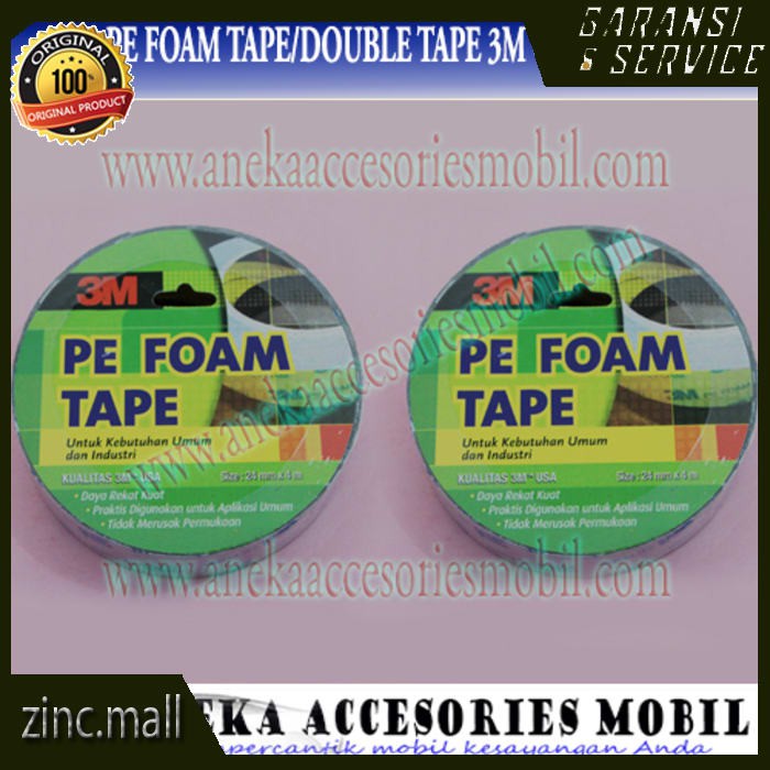 

PE Foam Tape/Lem Perekat/Double Tape 3M Original/Asli 2-4 mm x 4-5 M