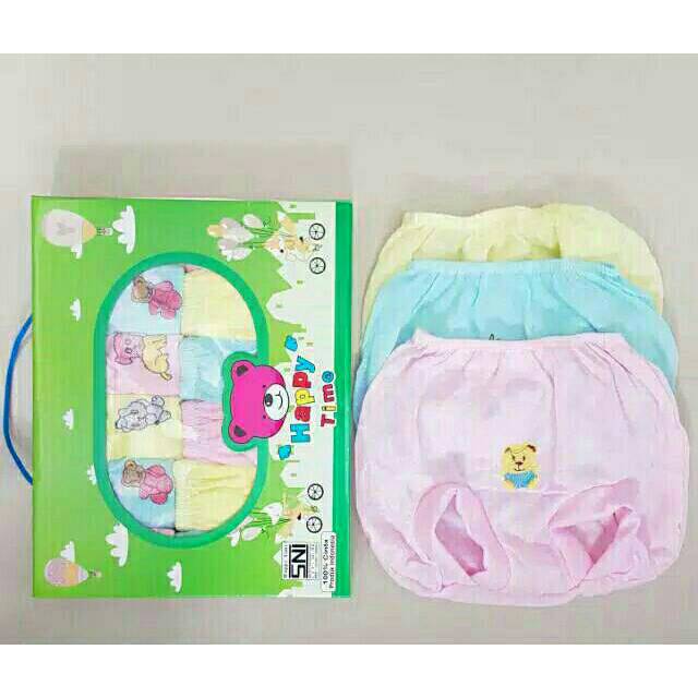 12 Pcs 1 Lusin Celana  Pop Bayi  Happy  Time  0 8 Bulan SNI 