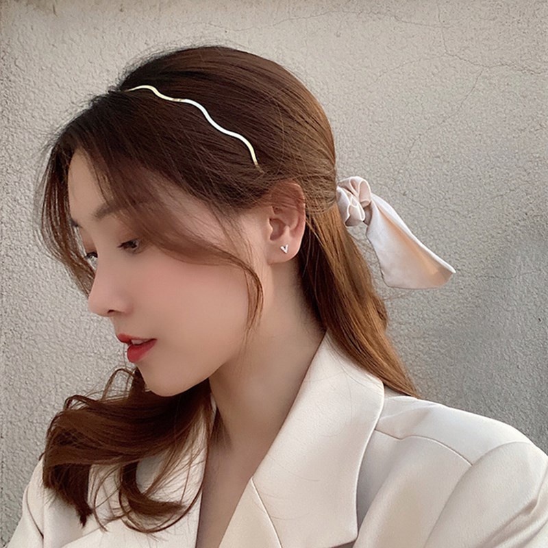 2021 Bando Metal Simple Anti slip Desain Gelombang Untuk Wanita