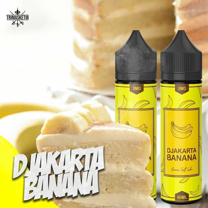 Liquid Djakarta Banana 60ML by Trimasketir 100% Authentic - Banana Soft Cake