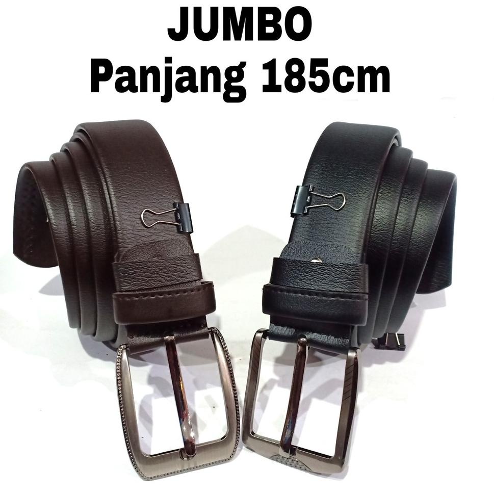 JUMBO ikat pinggang pria jumbo panjang 185cm gesper sabuk kulit sintetis impor ▪ TGS.64776