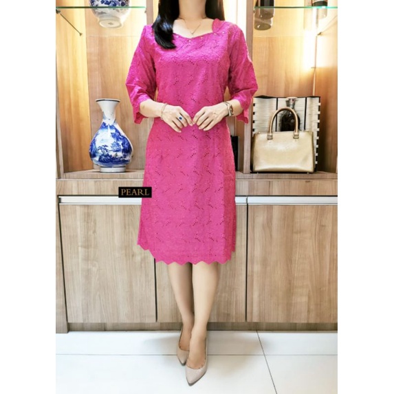 dress katun bolong pearl